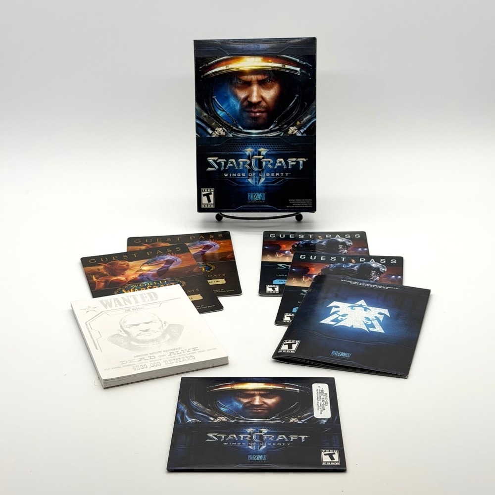 StarCraft II Wings of Liberty PC Mac DVD-ROM Blizzard Game Box Manual
